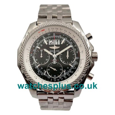 UK AAA Breitling Bentley 6.75 A44362 Replica Watches With Black Dials And Steel Cases For Sale