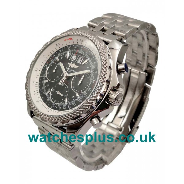 UK AAA Breitling Bentley 6.75 A44362 Replica Watches With Black Dials And Steel Cases For Sale