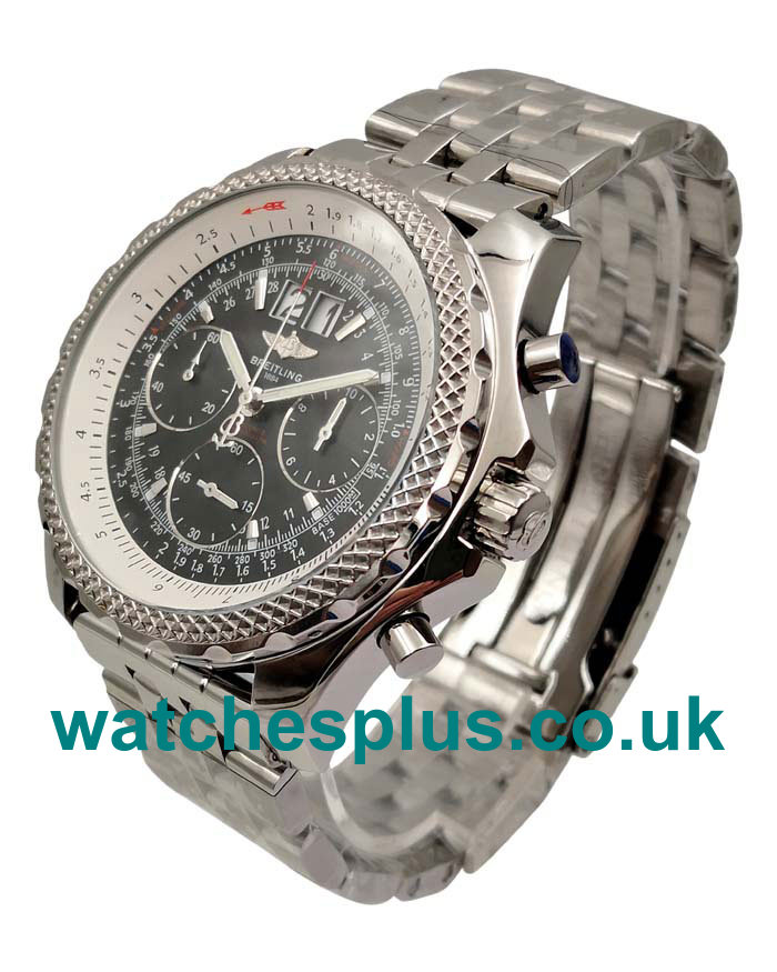 UK AAA Breitling Bentley 6.75 A44362 Replica Watches With Black Dials And Steel Cases For Sale