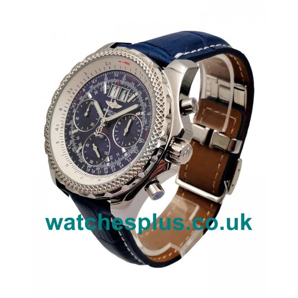 UK Luxury 1:1 Breitling Bentley 6.75 A44362 Replica Watches With Blue Dials And Steel Cases For Sale