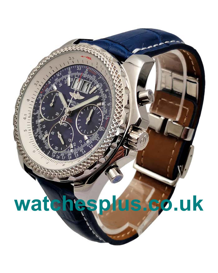 UK Luxury 1:1 Breitling Bentley 6.75 A44362 Replica Watches With Blue Dials And Steel Cases For Sale