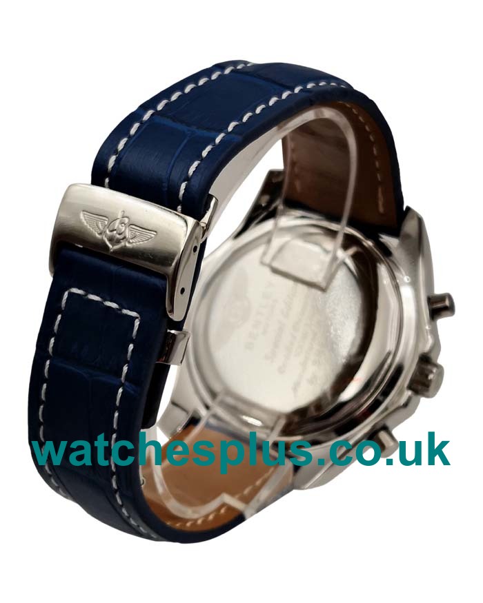 UK Luxury 1:1 Breitling Bentley 6.75 A44362 Replica Watches With Blue Dials And Steel Cases For Sale