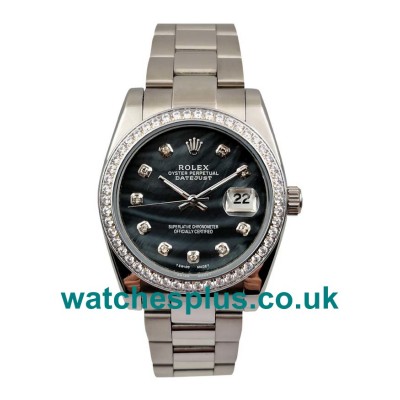 UK Cheap Rolex Datejust 116244 Replica Watches With Mother-Of-Pearl Dials For Men