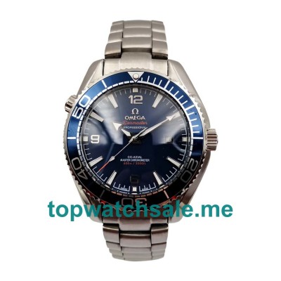 UK Best 1:1 Omega Seamaster Planet Ocean 215.30.44.21.03.001 Fake Watches With Blue Dials For Men