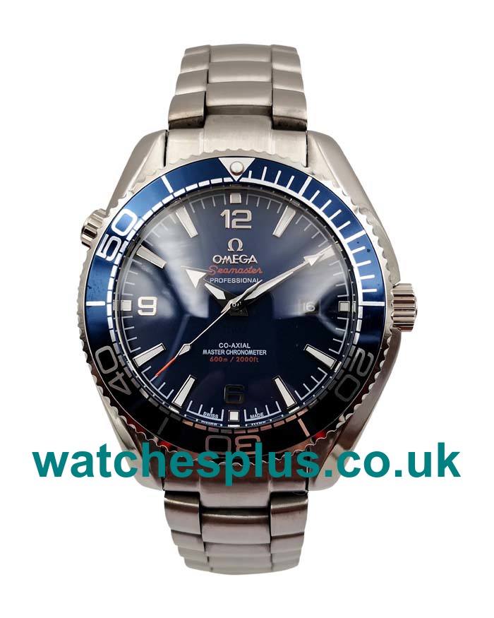 UK Best 1:1 Omega Seamaster Planet Ocean 215.30.44.21.03.001 Fake Watches With Blue Dials For Men