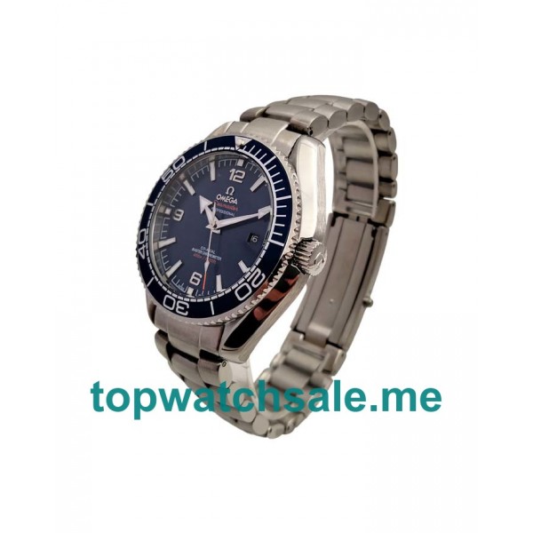 UK Best 1:1 Omega Seamaster Planet Ocean 215.30.44.21.03.001 Fake Watches With Blue Dials For Men