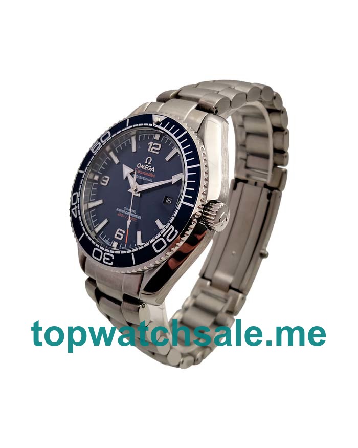 UK Best 1:1 Omega Seamaster Planet Ocean 215.30.44.21.03.001 Fake Watches With Blue Dials For Men