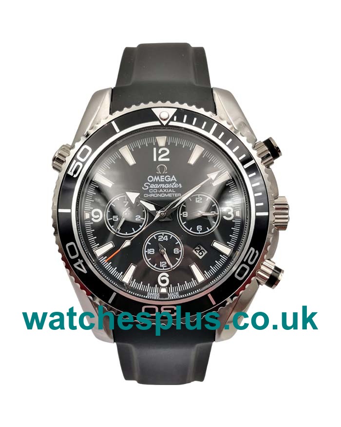 UK Top Quality Omega Seamaster Planet Ocean 2210.50.00 Replica Watches With Black Dials Online