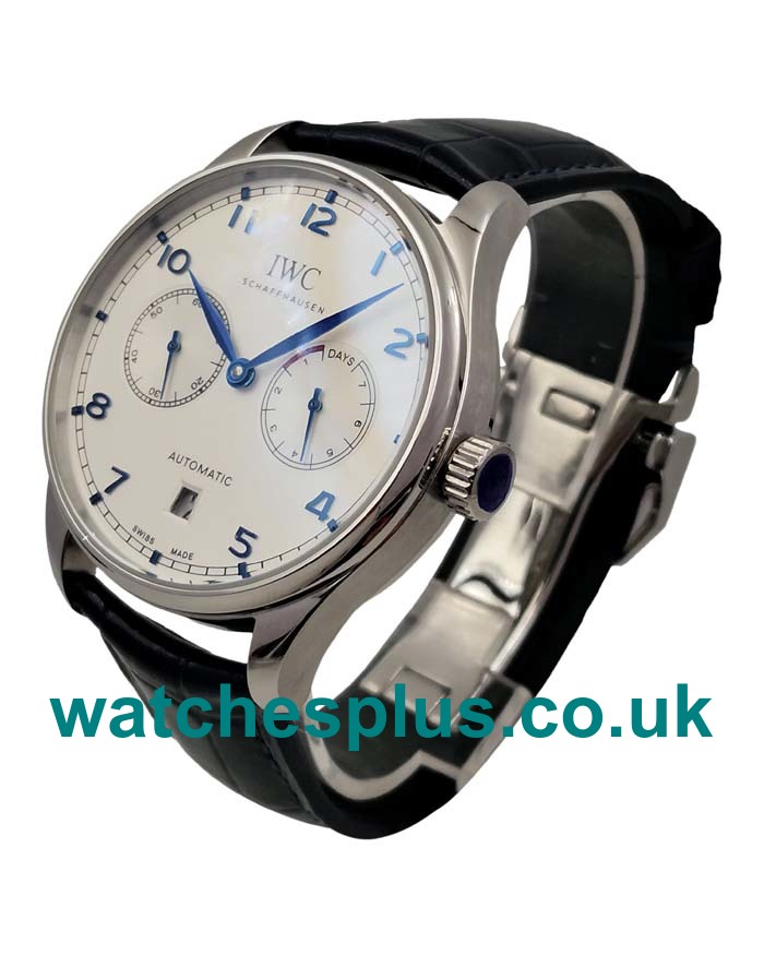 UK Swiss Made Fake IWC Portugieser IW500705 Watches With Silver Dials And Steel Cases Online