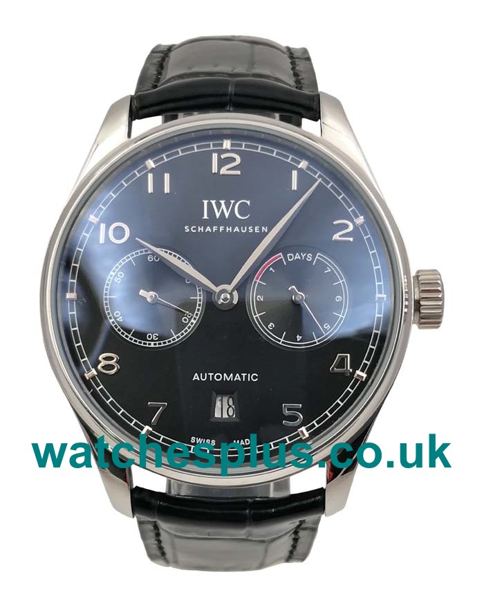 UK Best 1:1 Replica IWC Portugieser IW500703 With Black Dials And Steel Cases For Men