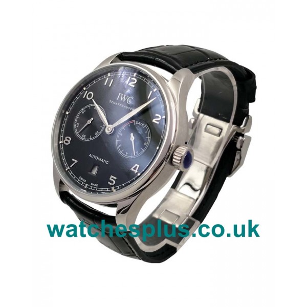 UK Best 1:1 Replica IWC Portugieser IW500703 With Black Dials And Steel Cases For Men