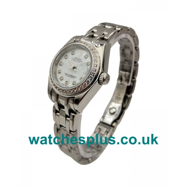 UK High Quality Rolex Pearlmaster 80299 Replica Watches With White Dials For Sale