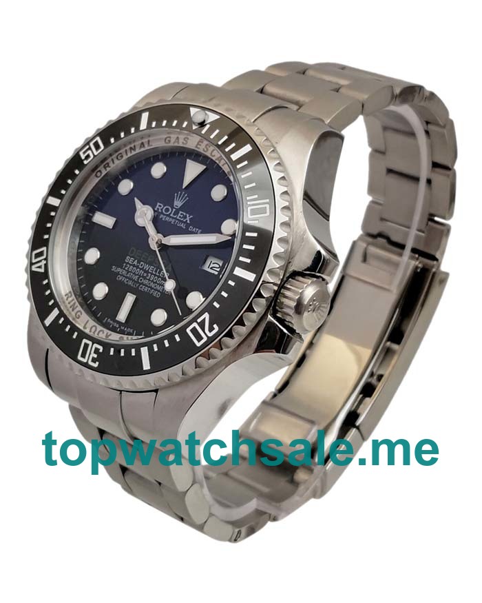 UK High Quality 44 MM Rolex Sea-Dweller Deepsea 116660 Replica With Black & Blue Dials For Sale