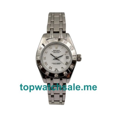 UK Best Quality Rolex Pearlmaster 80319 Replica Watches With White Dials For Sale