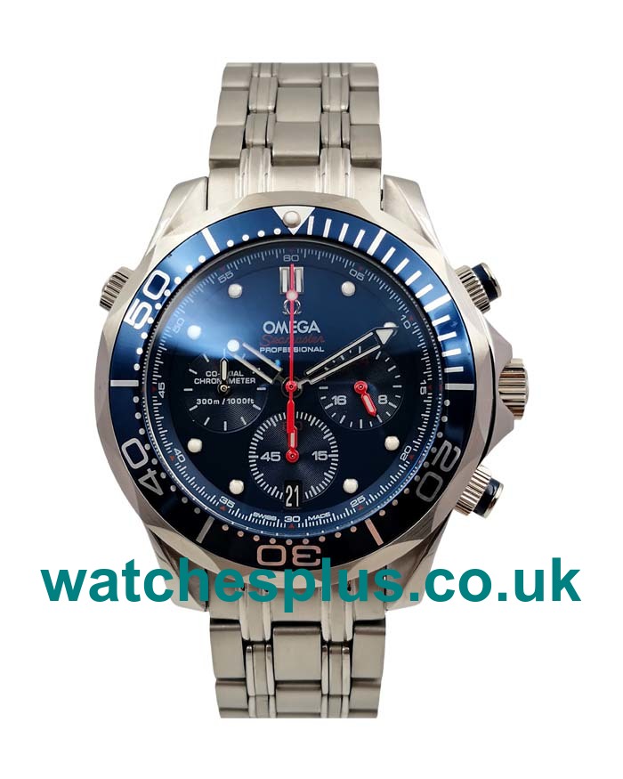 UK Best Quality Omega Seamaster 300 M 212.30.44.50.03.001 Replica Watches With Blue Dials For Sale