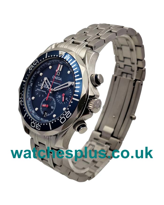 UK Best Quality Omega Seamaster 300 M 212.30.44.50.03.001 Replica Watches With Blue Dials For Sale