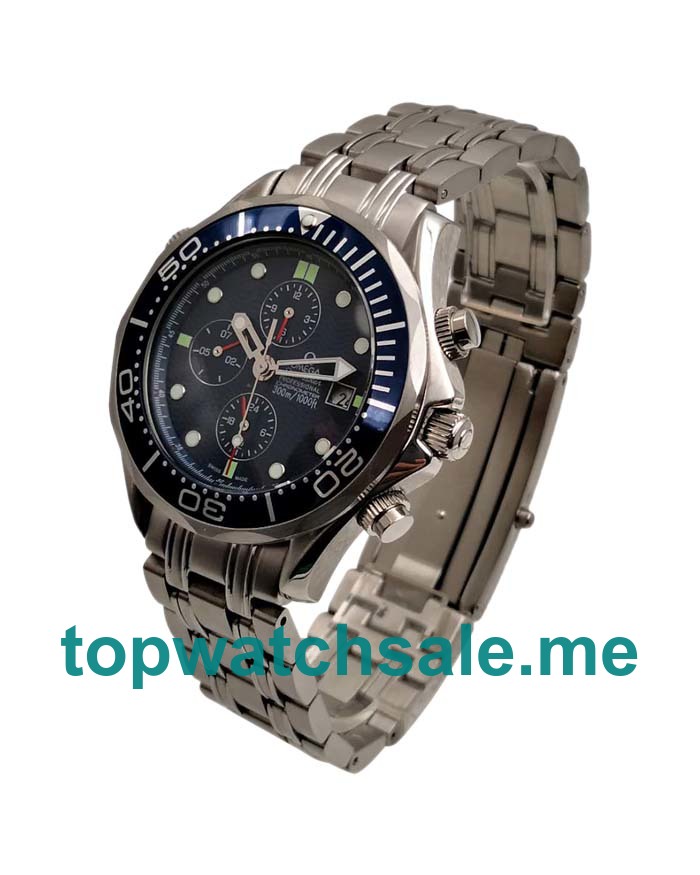 UK Top Quality Omega Seamaster 300 M 2599.80 Replica Watches With Blue Dials For Men