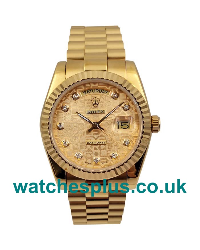 High Quality Rolex Day-Date 118238 Replica Watches With Champagne Dials For Sale