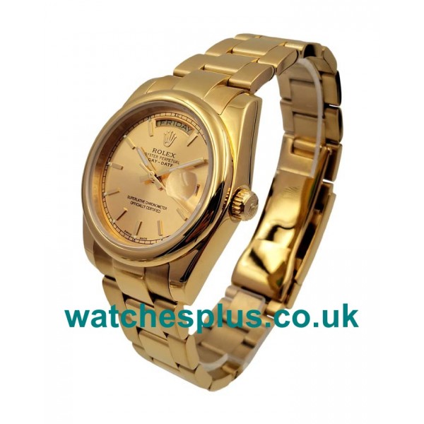 Best 1:1 Rolex Day-Date 118238 Fake Watches With Champagne Dials For Sale