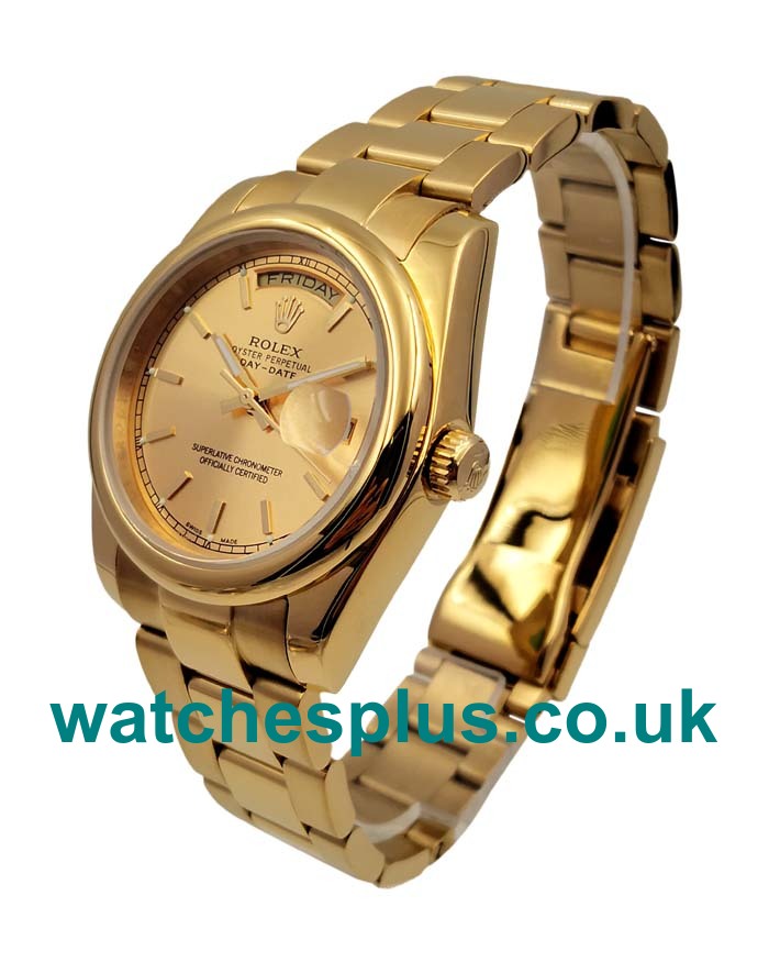 Best 1:1 Rolex Day-Date 118238 Fake Watches With Champagne Dials For Sale