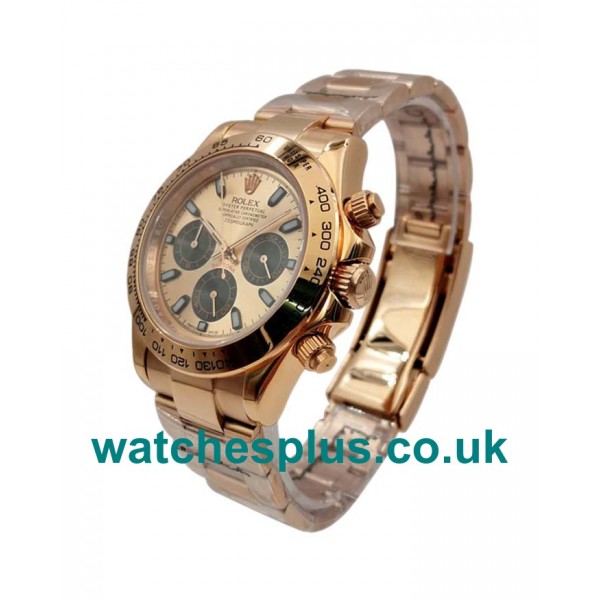 AAA Quality Rolex Daytona 116505 Fake Watches With Rose Dials For Sale