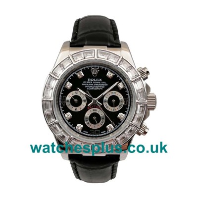 UK Best 1:1 Rolex Daytona 116589BR Replica Watches With Black Dials For Sale