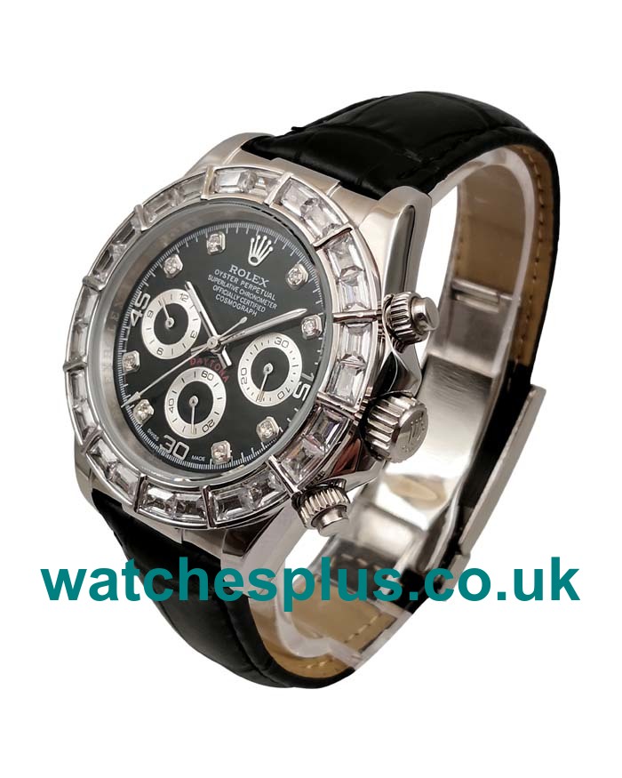 UK Best 1:1 Rolex Daytona 116589BR Replica Watches With Black Dials For Sale