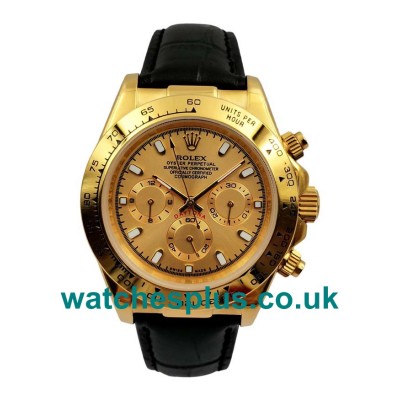 UK Cheap Rolex Daytona 116518 Replica Watches With Champagne Dials For Men