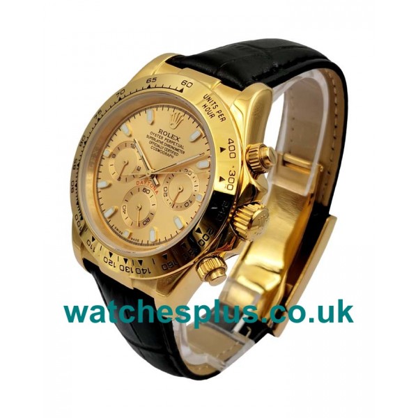 UK Cheap Rolex Daytona 116518 Replica Watches With Champagne Dials For Men