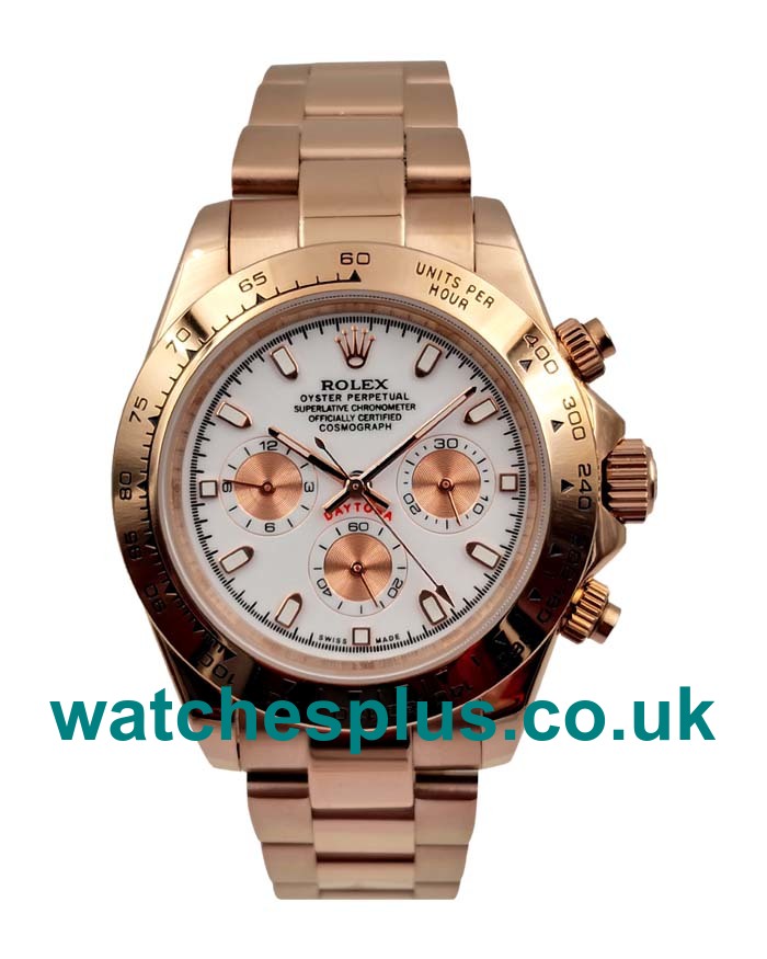 Top Quality Rolex Daytona 116505 Fake Watches With White Dials For Sale