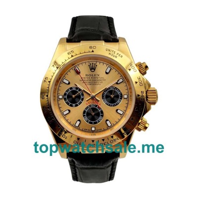 Best Quality Rolex Daytona 116518 Replica Watches With Champagne Dials For Sale