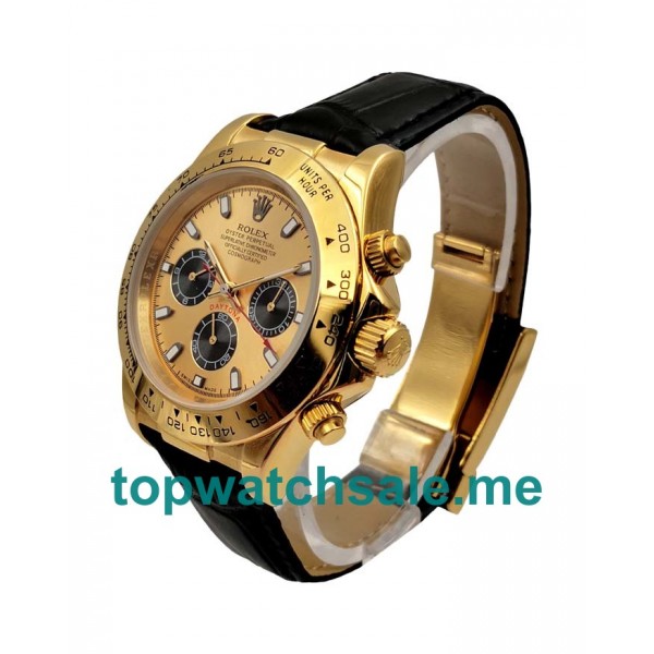 Best Quality Rolex Daytona 116518 Replica Watches With Champagne Dials For Sale