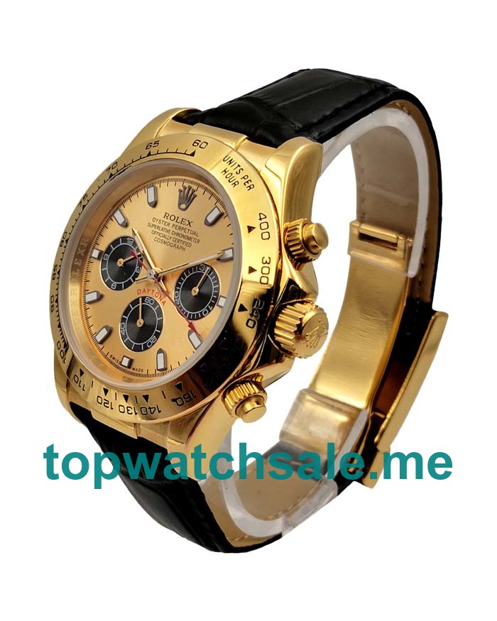 Best Quality Rolex Daytona 116518 Replica Watches With Champagne Dials For Sale