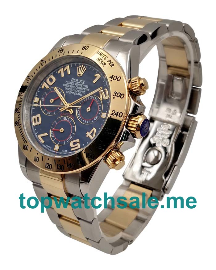 Best 1:1 Rolex Daytona 116523 Fake Watches With Blue Dials For Sale