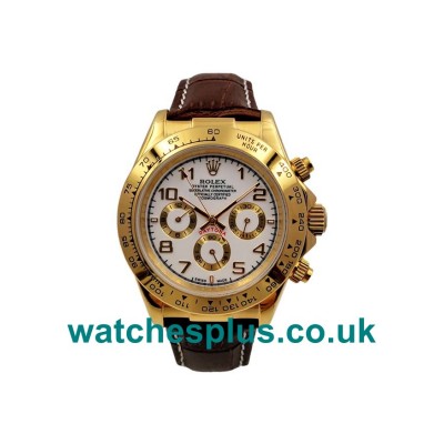 Perfect 40 MM Rolex Daytona 116518 Fake Watches With White Dials For Sale