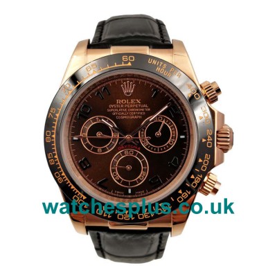 UK Cheap Rolex Daytona 116515 Replica Watches With Chocolate Dials For Men