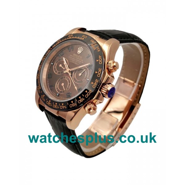 UK Cheap Rolex Daytona 116515 Replica Watches With Chocolate Dials For Men