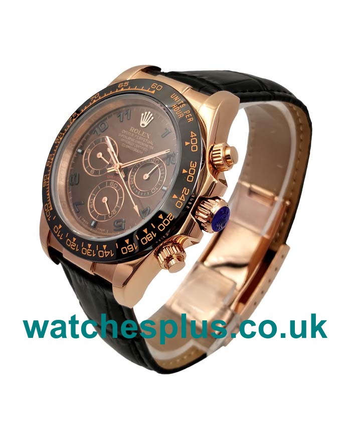 UK Cheap Rolex Daytona 116515 Replica Watches With Chocolate Dials For Men