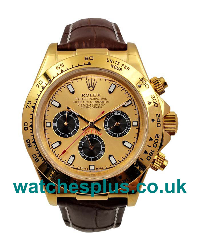 High Quality Rolex Daytona 116518 Replica Watches With Champagne Dials Online