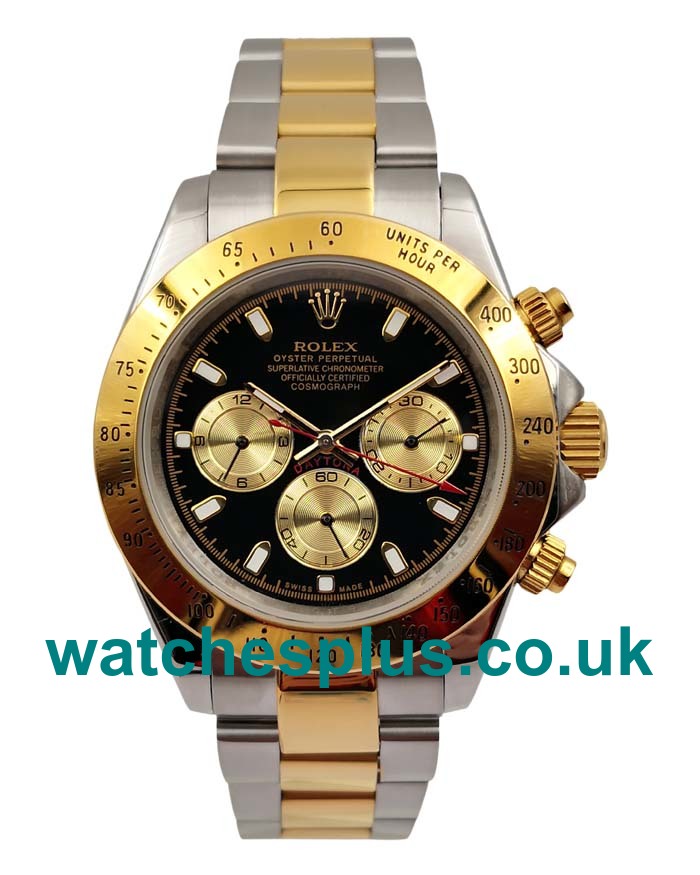 High End Rolex Daytona 116523 Fake Watches With Black Dials Online