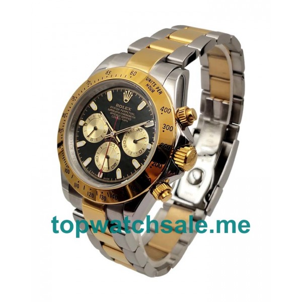 High End Rolex Daytona 116523 Fake Watches With Black Dials Online