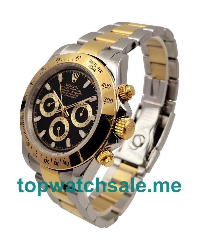 Top Super Clone Rolex Daytona 116523 Fake Watches With Black Dials For Sale