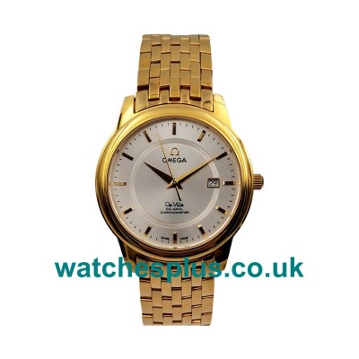 UK High Quality Omega De Ville Prestige 4174.31.00 Replica Watches With Silver Dials For Sale