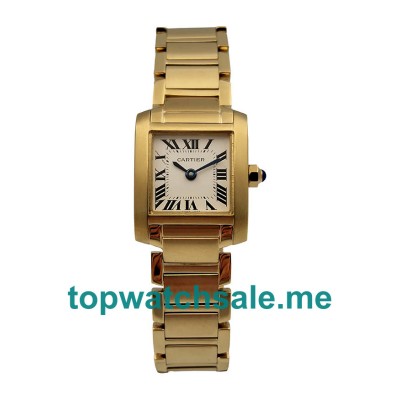 UK Best 1:1 Cartier Tank Francaise W50002N2 Replica Watches With Silver Dials For Sale