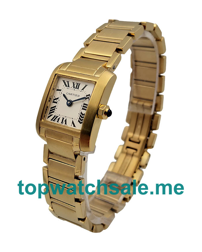 UK Best 1:1 Cartier Tank Francaise W50002N2 Replica Watches With Silver Dials For Sale