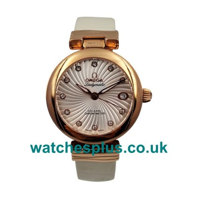 UK Top Quality Omega De Ville Ladymatic 425.63.34.20.55.001 Replica Watches With Mother-Of-Pearl Dials For Women