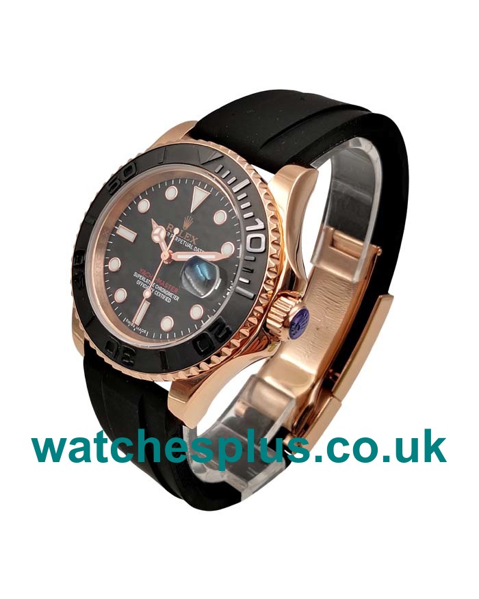 UK Best Quality Rolex Yacht-Master 116655 Replica Watches With Black Dials Online