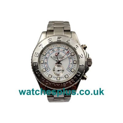 UK Top Swiss 44 MM Fake Rolex Yacht-Master II 116689 With White Dials For Sale