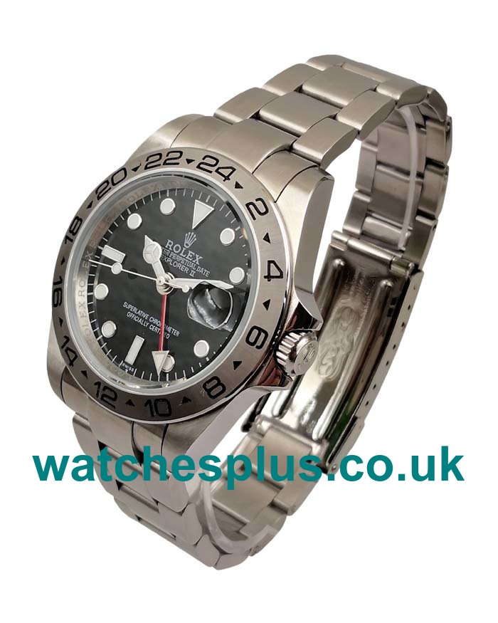 UK Perfect Rolex Explorer II 16570 Replica Watches With Black Dials For Men