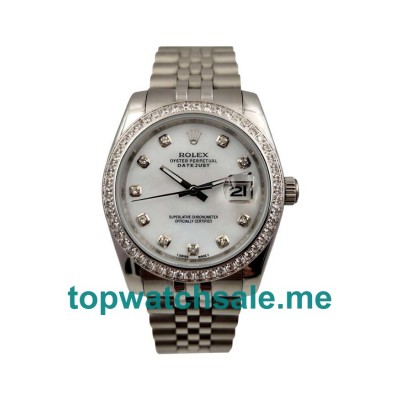 UK Best Quality Rolex Datejust 116244 Replica Watches With Mother-Of-Pearl Dials For Sale